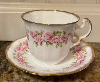 Vintage Adderley Bone China Lawley England Cup and Saucer Rose