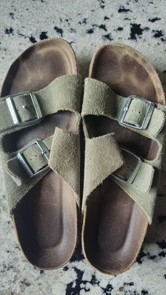 Women Birkenstock Sandals Beige Suede 39