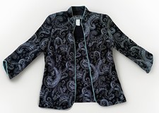 Alex Evenings 2piece Tank And Jacket Glitter Floral Cocktail/Evening Size Small