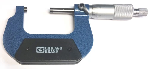 1-2" Standard Micrometer, .0001" Graduations, Carbide Measuring Faces