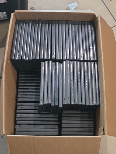 Lot of 100 BLACK DVD Single & Double Empty Clean Replacement Case EXCELLENT COND