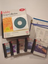 Vtg ADOBE DESIGN COLLECTION 1999 Photoshop 7.0 Indesign 2.0 Illus 10 Acrobat 6