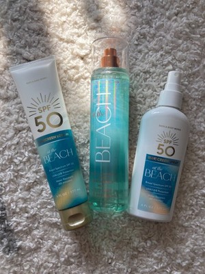 NEW Bath & Body Works BEACH Fragrance and Sunscreen Spray/Cream Set of Three