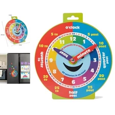 Magnetic Educational Clock with Moveable Hands for Kids - Learning Made Fun
