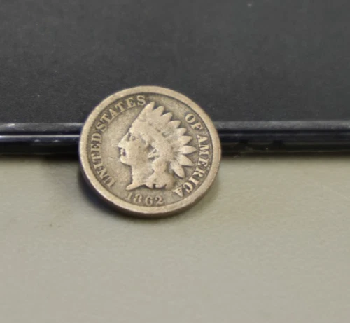 1862 (CN)  US Indian Cent 1c VG (Cleaned)