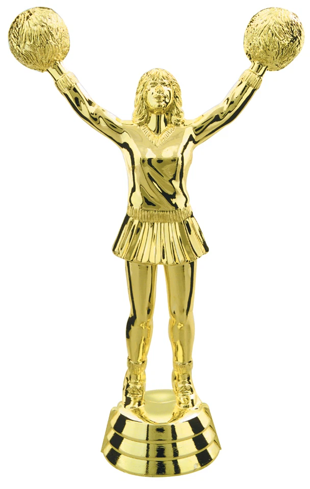 Cheerleader Figure Team Spirit Game Pom Sport Trophy Award LOW AS $2.99 ea T-133