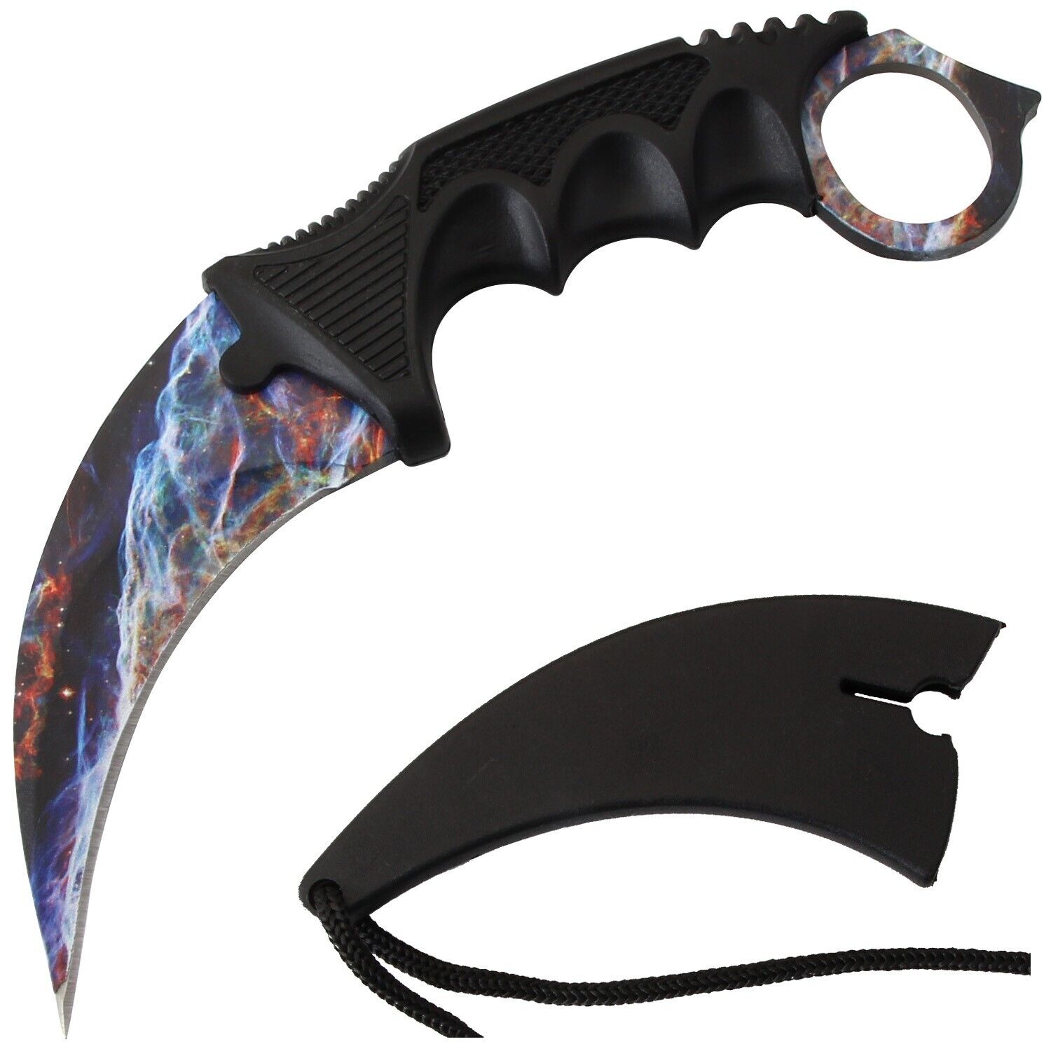 7.5 CSGO KARAMBIT Tactical Knife Stainless Steel Fixed Blade Knife w/  Sheath