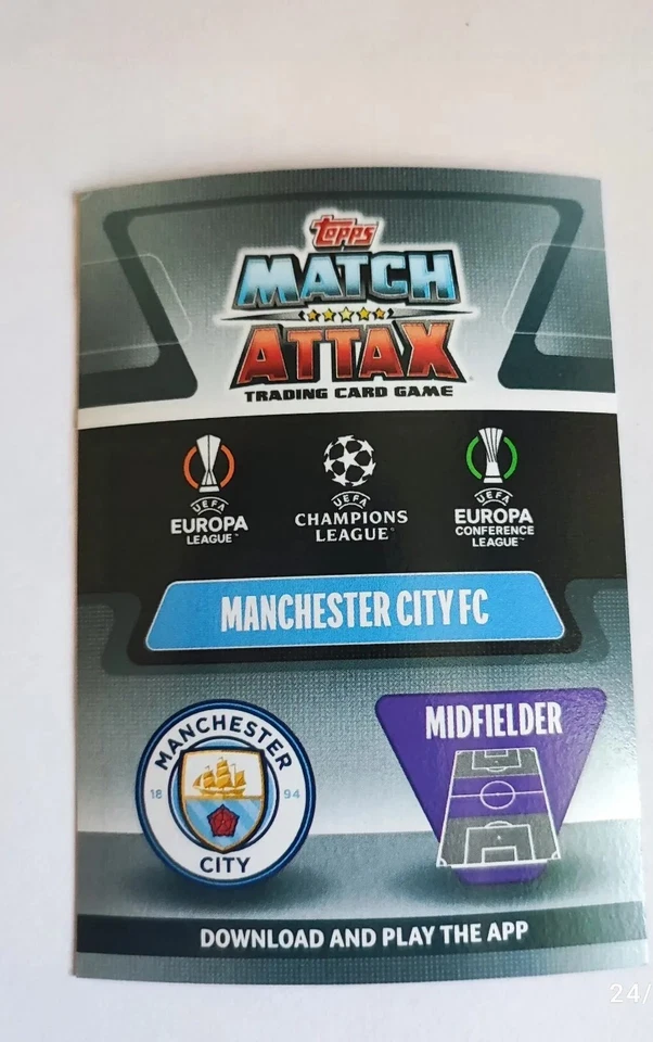 Phil Foden LE BLUE limited edition match attax 21/22 football soccer tcg cards  - Image 3 of 4
