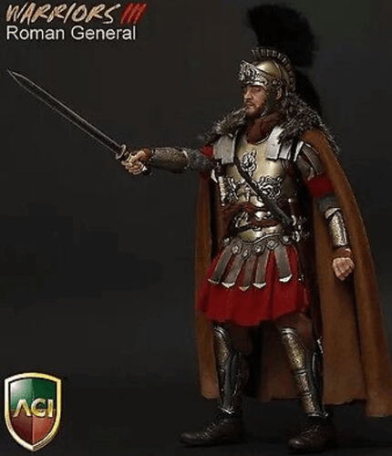 "Capa de general romano soldado antiguo con cuello de piel para figura de 12" de soldado antiguo con soldado antiguo - Imagen 3 de 3