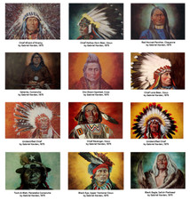 1975 Native American Indian Vintage Postcards: by Gabriel Karden, Artist