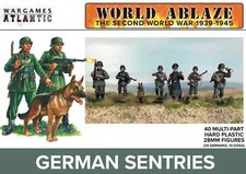 Wargames Atlantic 30 Plastic 28mm World War Two German Sentries