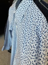 BONOBOS Men's Shirt  Blue w Floral  Long Sleeve  Small 15 / 33  Excellent