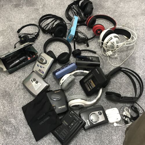 Job Lot Of Tech - Walkmans/Headphones - Repairs Or Spares  - Picture 1 of 24