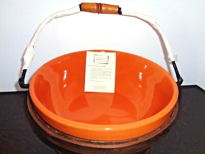 Pasta Bowl and Basket Tastefully Simple Tara cotta color Stoneware 10 ''  New box