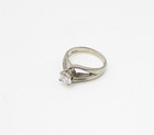 925 Sterling Silver  Vintage Cubic Zirconia Solitaire Band Ring Sz 8  RG3266 — photo 5