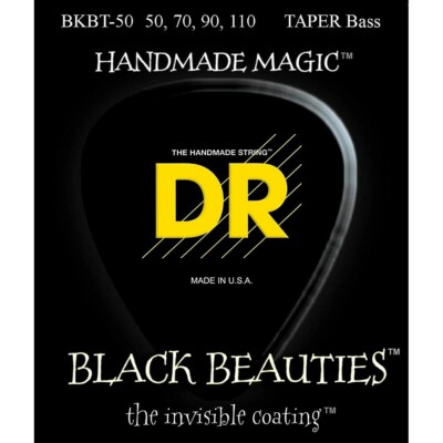 DR Strings BLACK BEAUTIES Taper Coated 4-String Bass Heavy (50-110)