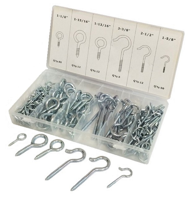 302pc Eye Bolt Assortment Set Eyelet Hook Assorted Eye Screw eBay