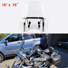 For R1200C R1250GS R Nine T 7/8" 1" Handlebar 18"x16" Windshield Windscreen