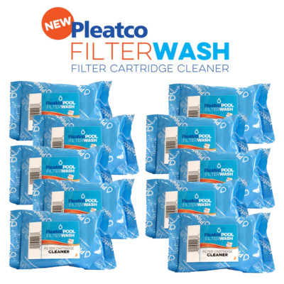 Pleatco Pool Filter Wash Ten Pack | Cartridge Filter Cleaner 10 Pack