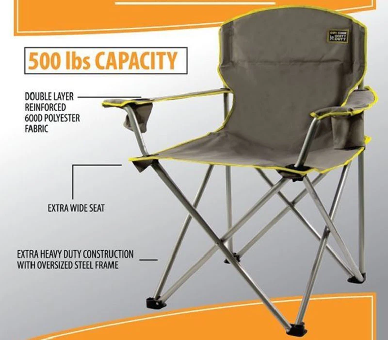 Silla XL de gran tamaño grande y alta de alta resistencia para exteriores 500 piezas - camping, pesca, ect Foto 3 de 4