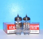 6GH8A NOS RCA radio audio amplifier vintage vacuum tubes 2 valves tested 6GH8