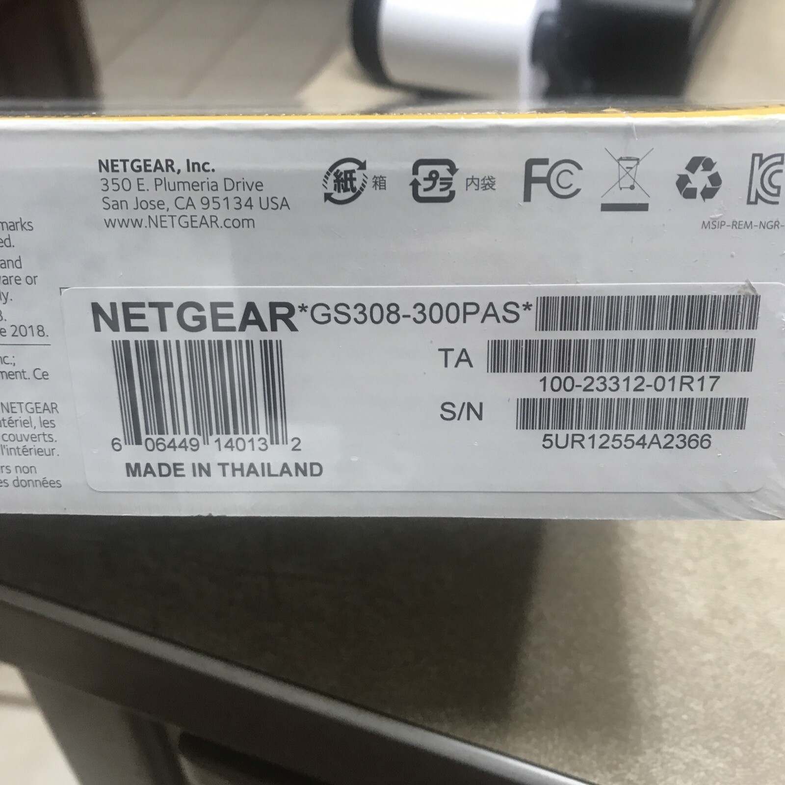 NETGEAR 8Port Gigabit Unmanaged Switch (GS308) Home/Office