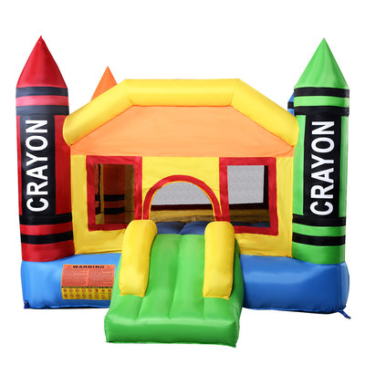 Bargain New Inflatable Crayon Bounce House Castle Jumper Moonwalk Bouncer Without Blower