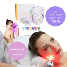 7 Color LED Photon Light Therapy Facial Mask   BRAND NEW  