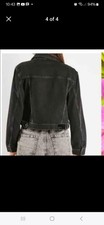 Womens Black Denim Jacket Xxl