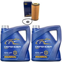 MotoröL Set Mannol 10W-40 API SN 8 Liter + ÖLfilter FüR Mercedes E-Klasse W210