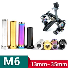 Titanium M6 Brake Caliper Mount Recessed Pivot Bolt Nut 13mm-35mm for Fork Frame