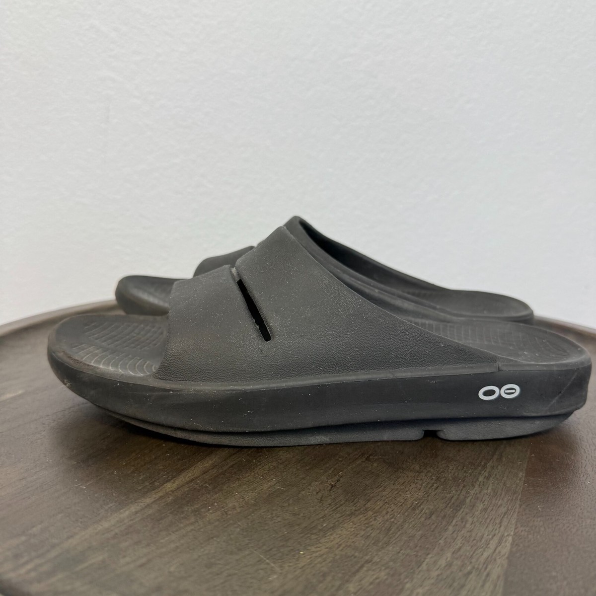 靴 OOFOS OOAHH UNISEX-BLACK M7/W9 Oofos Ooahh Unisex Black Slide Comfort Sport Recovery Slip