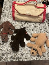 Vintage Tonka POUND PUPPY Rumple Skins Dark Brown Newborn Lot 3 Carrier