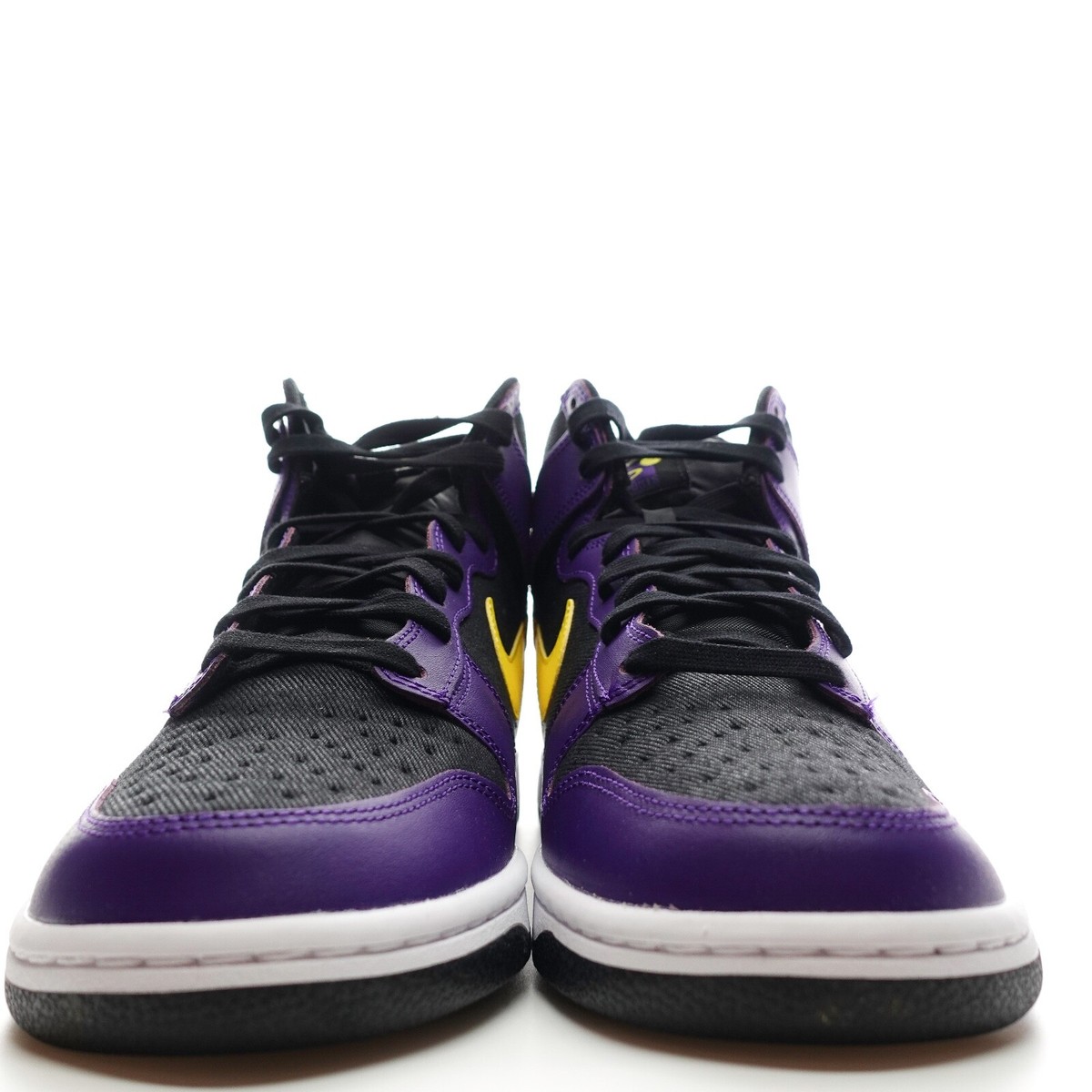 Nike Dunk High Premium EMB Lakers Black Purple Mens Size  display picture 2