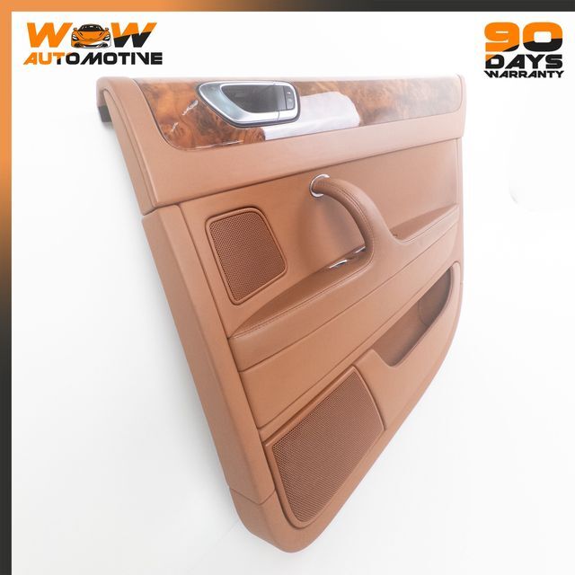 06-12 BENTLEY CONTINENTAL FLYING SPUR REAR RIGHT DOOR PANEL BROWN LEATHER OEM