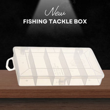 Clear Fishing Tackle Box with Anti-Rust Dividers