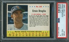 1963 Jell-o #165 Ernie Broglio PSA 4  St. Louis Cardinals