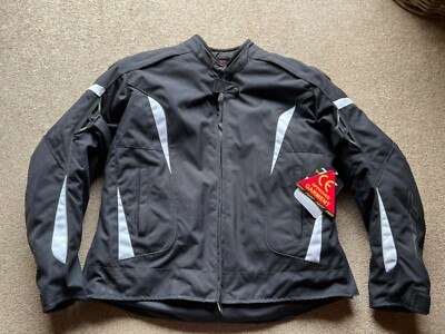 RST GT CE Damen Textil Motorrad Jacke schwarz weiß UVP £200 Gr. 18 2XL neu Etikett