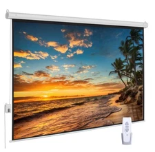 100in Auto Motorized Projector Screen. Diagonal With Remote Control