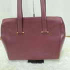 Must de Cartier Women's Handbag Bordeaux Red Logo Studs Shoulder Bag Gold Auth