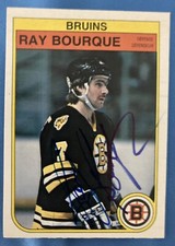 RAY BOURQUE 1983-84 O-Pee-Chee #7 Boston Bruins Signed Card Autograph JSA COA