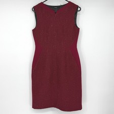 NWT Tahari Kyle Dress 6 Berry Burgundy Textured Sheath Cocktail $248