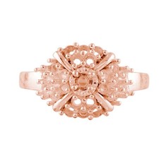 Semi Mount Sterling Silver Ring 2MM Round Faceted Cut Party Jewelry