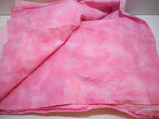 Set of 2 Pink Curtains with Silver Glitter Stars 42" wide X 70" long Cotton Girl