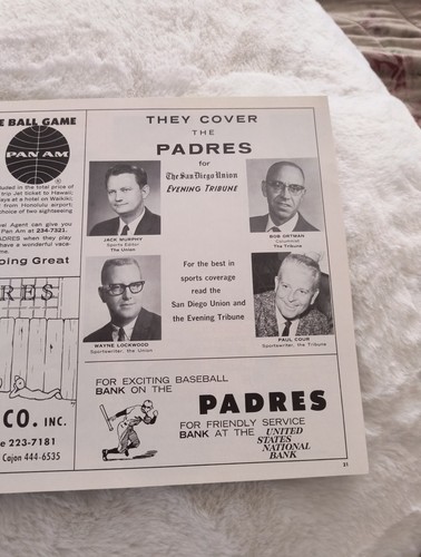 1968 S.D. Padres PCL Program-Their Last Season Played In The New S. D Stadium - Picture 24 of 24