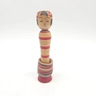 18.5cm Vintage Japanese Traditional KOKESHI Doll – by NISHIYAMA KENICHI KOF259