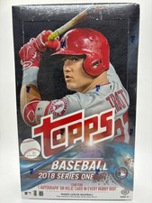 2018 Topps Series 1 Baseball Hobby Box Factory Sealed Acuna Bat Down SSP Chase