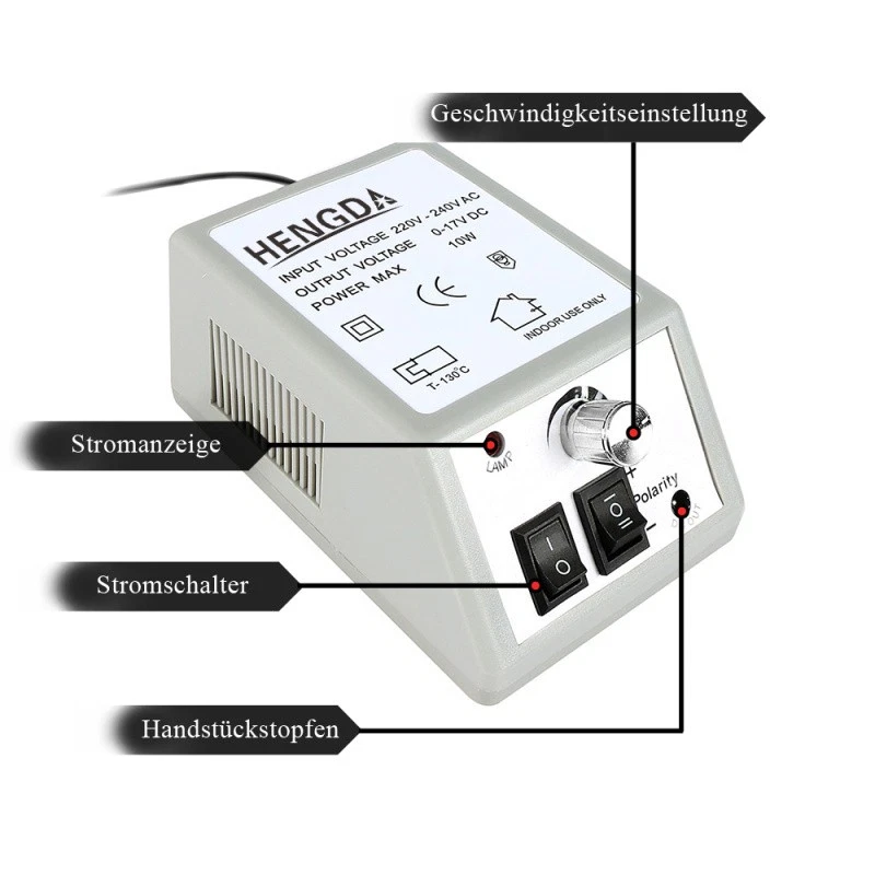 Elektrische Nagelfräser Maniküre Zeitersparnis Nailart Set Nagelschleifer Profi - Bild 4 von 4