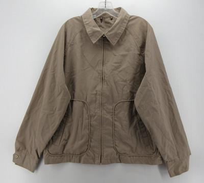 VGT McGregor Jacket Men Large Brown Khaki Harrington Drizzler