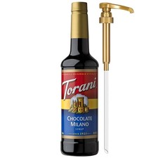 Coffee Syrup, Chocolate Milano Flavored Syrup for Drinks, Pump Included, 25.4...